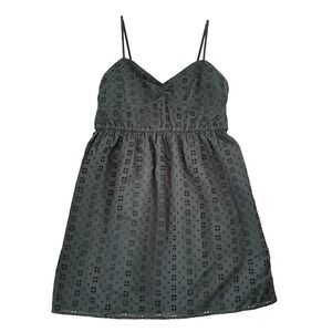 J.Crew Women's Navy Blue Eyelet Pleated Bodice Sundress Dress Medium